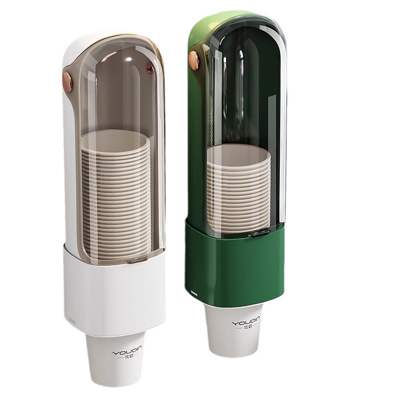 Disposable Cup Taker Household Wall-mounted Paper Cup Taker Rack Dust-proof Punch-free Cup Storage Rack