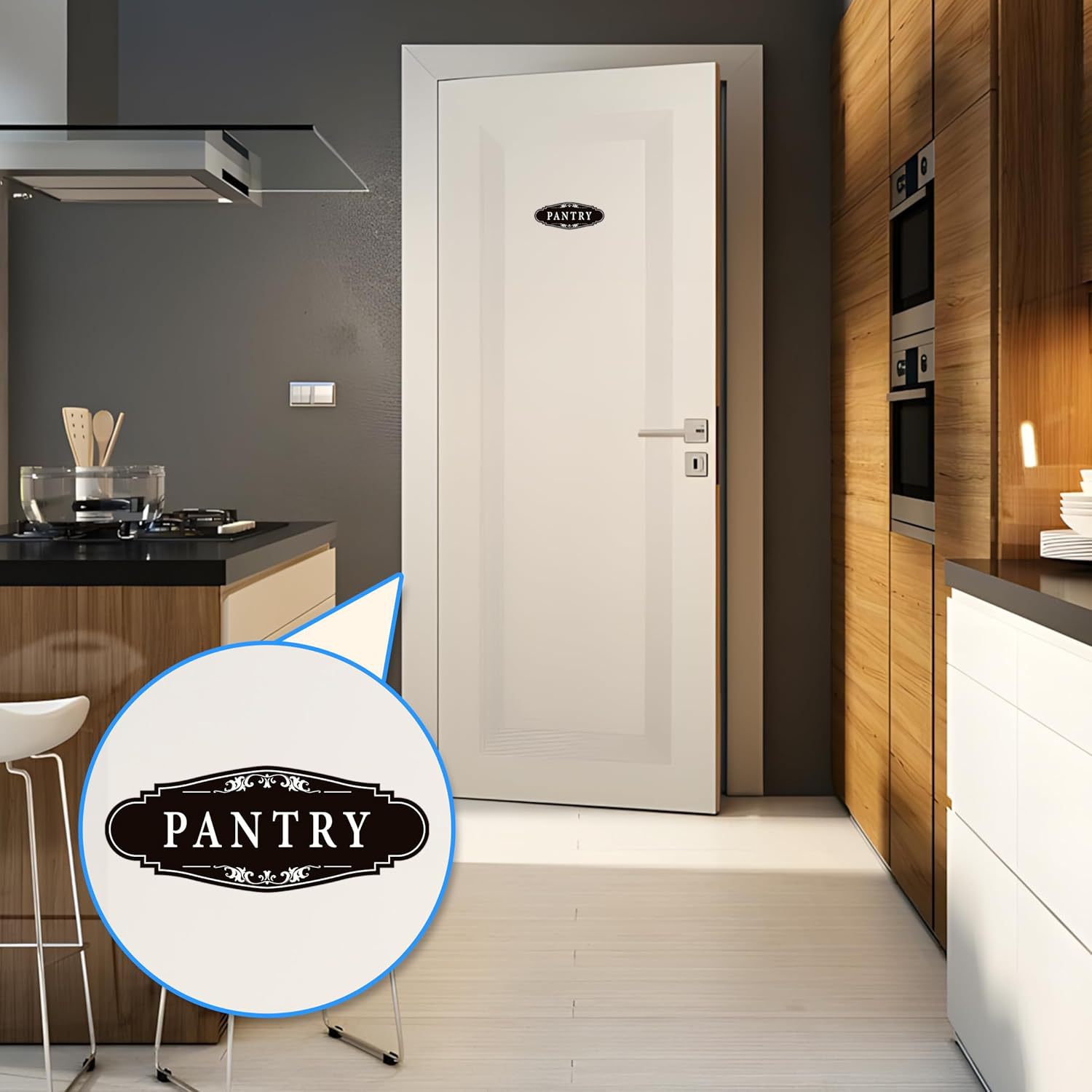 Bathroom Laundry Room Food Storage Room Door Logo Sticker Self Adhesive Weatherproof Vinyl Bathroom Door Decal Decoration