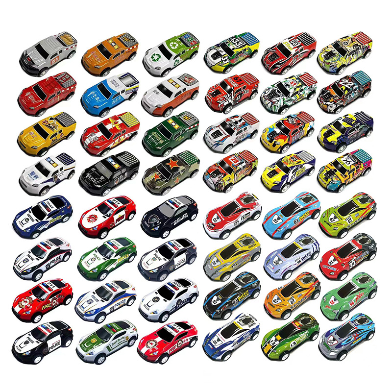 Alloy Pull-Back Car Mini Toy Car 50 Pieces Kidsren's Cartoon Iron Model Car Manufacturer Wholesale