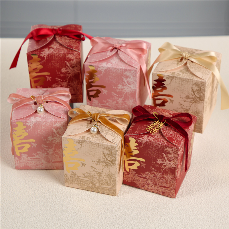 New Guofeng Candy Box New Chinese Wedding Candy Box Ink Painting Candy Box Advanced Sense Gift Box Large Size