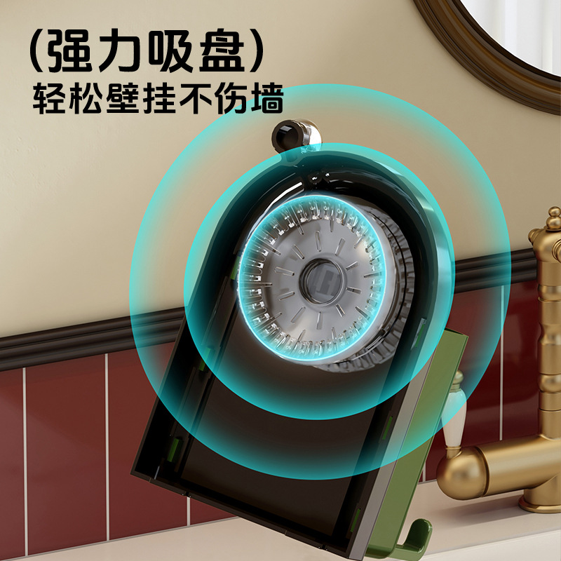 Household Toothbrush Tooth Cup Storage Rack Gargle Cup Wall-mounted Hole-free Storage Antique Toilet Tooth Cup Rack