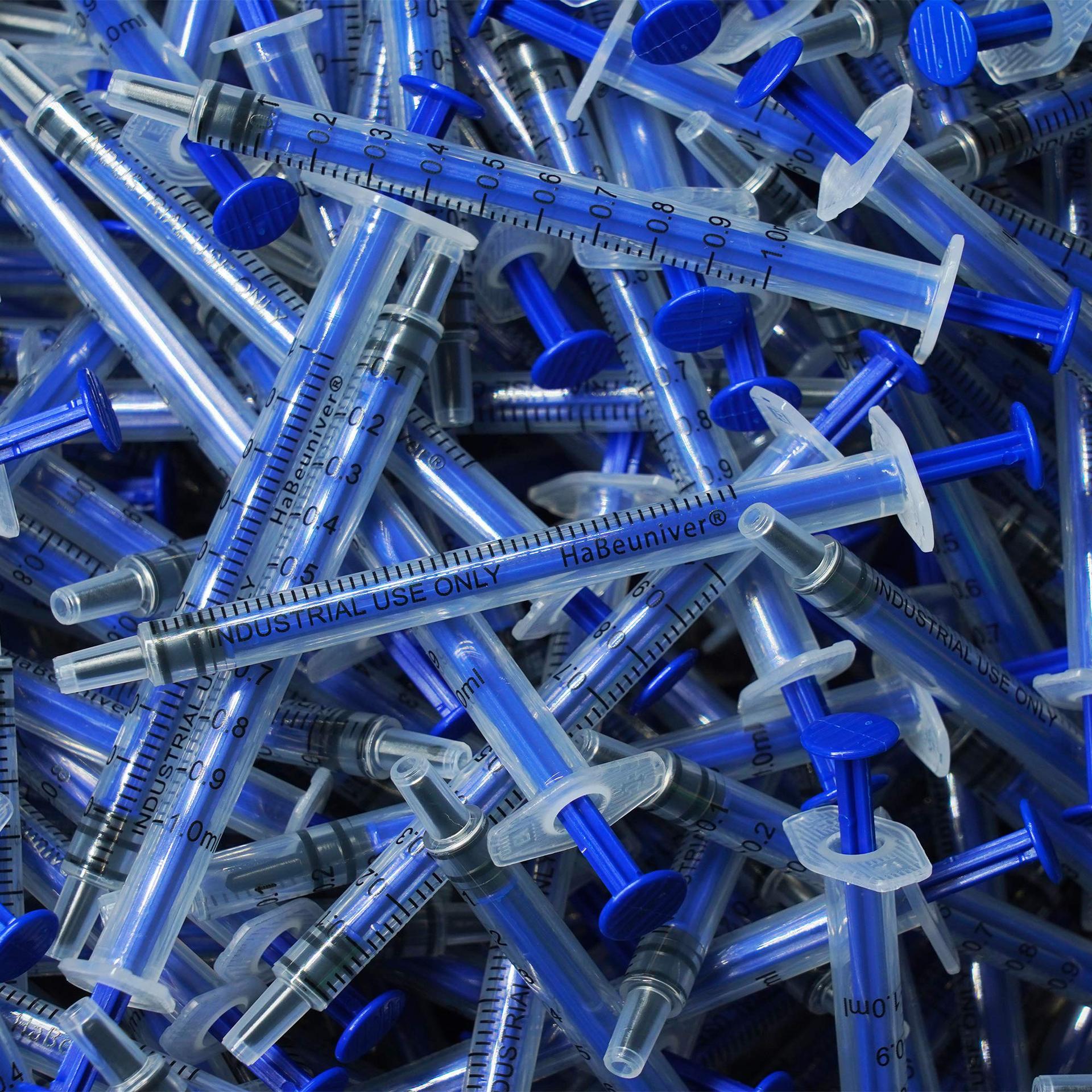 Cross-border in stock disposable veterinary syringe small size straight plastic needle tube industrial rubber stopper syringe with needle