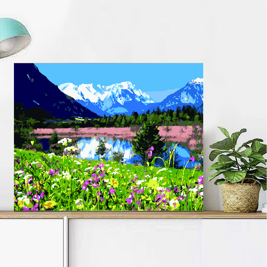 diy digital oil painting hand-filled oil painting without frame cross-border e-commerce Amazon FBA batch of decorative paintings