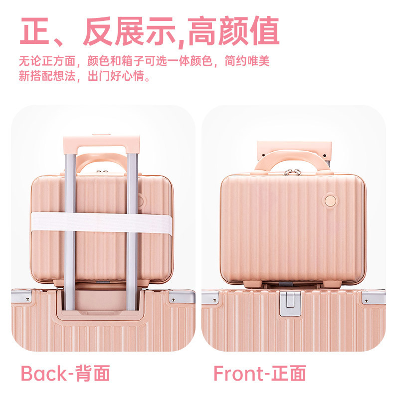 Internet Celebrity New Cosmetic Case Souvenir Mini Round Label Storage Box Women's Lightweight Small Suitcase Luggage