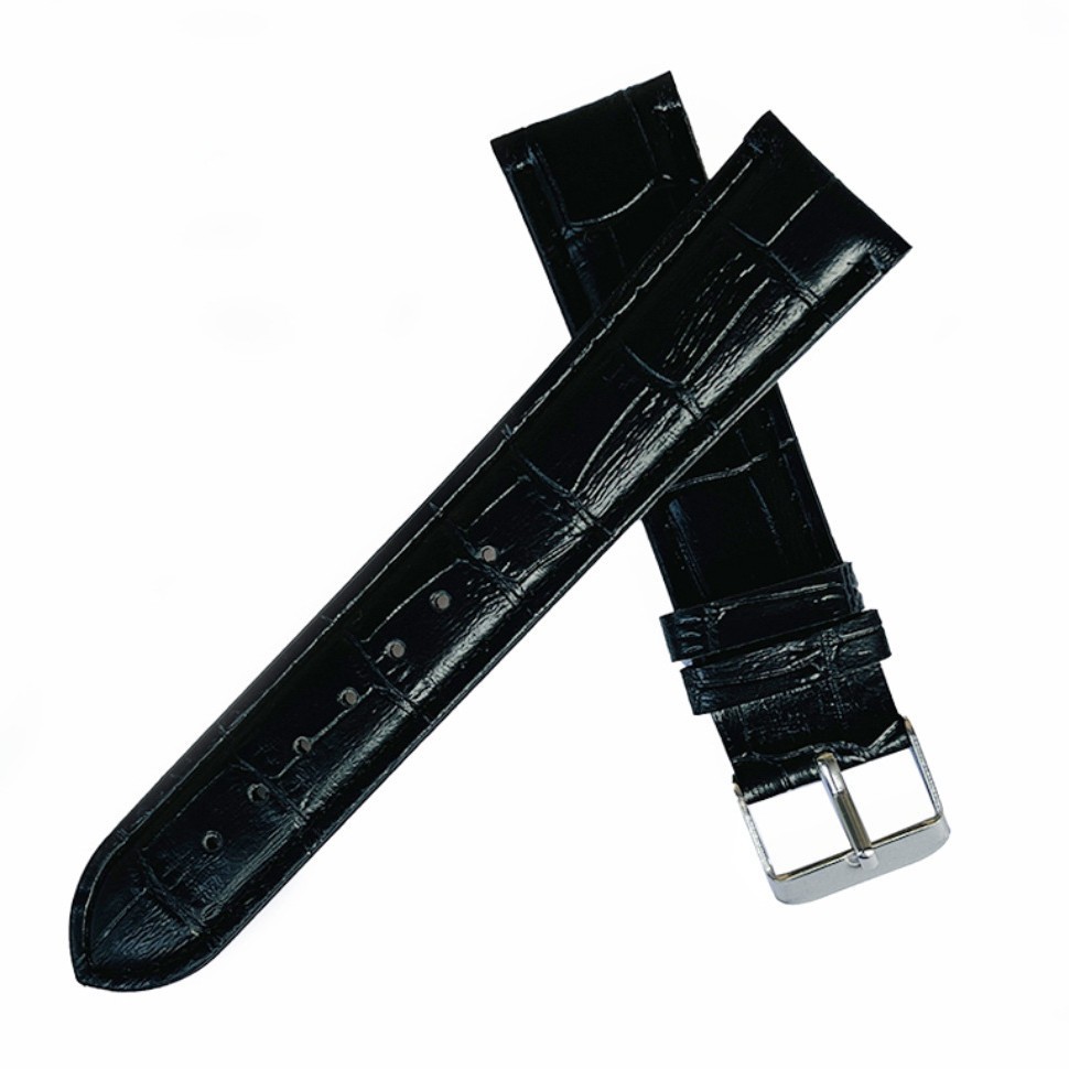 Wholesale Bamboo Pattern Watch Leather Strap Imitation Belt Bamboo Pattern Black 14 16 18 20 22mm in Stock