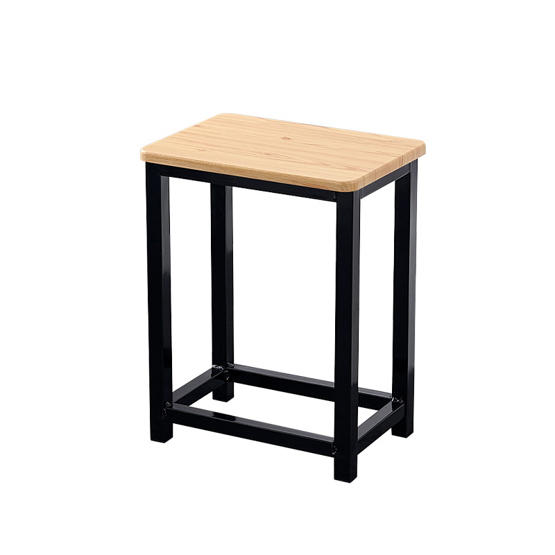Small Square Stool Assembly Line Workshop Stool Training Class Cram School Table and Chair Simple Iron Bench Student Desk Chair