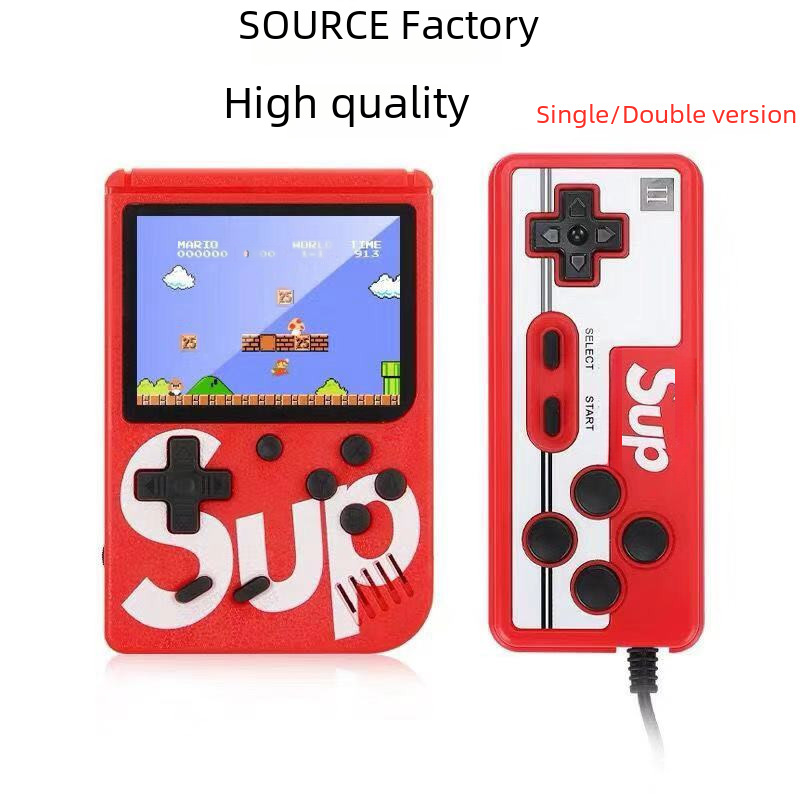 Popular cross-border hot sale Sup handheld game machine retro nostalgic mini eight-bit arcade double fight 400-in-one