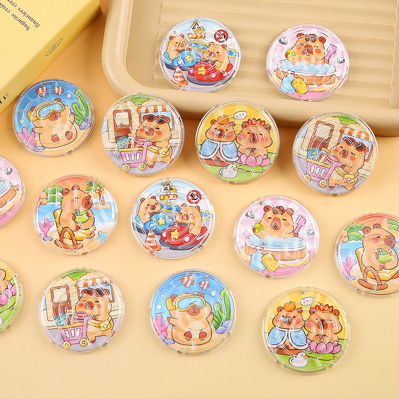 Capybara Rolling Ball Maze Training Educational Toy Handheld Balance Ball Track Maze Kindergarten Toy Reward Benefit