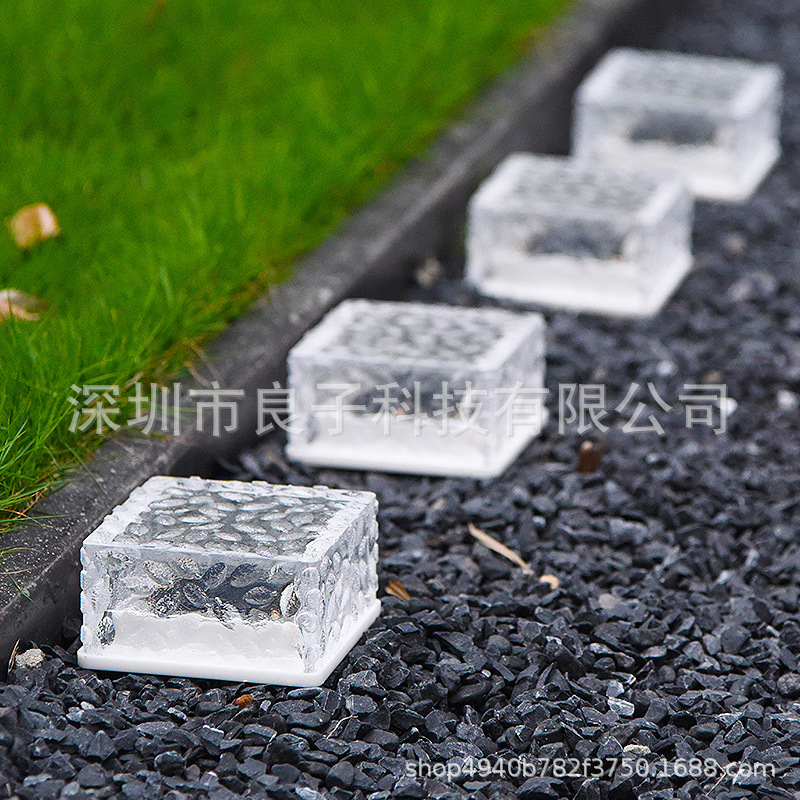 Solar Outdoor Lights, Courtyard Stairs, Foot Lights, Garden Layout, Decorative Underground Lights, Balcony Atmosphere, Ice Brick Lights