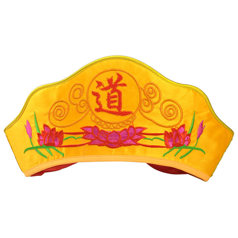 Taoist Clothing, Taoist Hat, Taoist Scarf, Taoist Crown Embroidered Hat, Washable Taoist Hat, Three Colors Available, Taoist Special Products