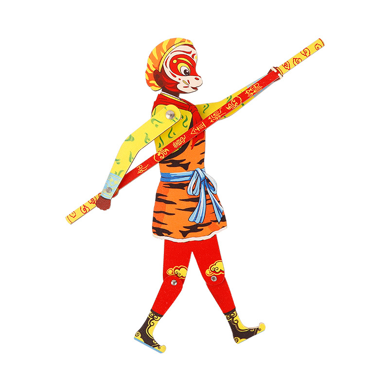 Chinese Traditional Shadow Play Journey to the West Wooden Shadow Play Performance Props Kidsren's One-Handed Shadow Play Toys Wholesale