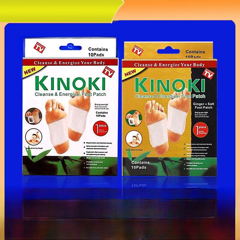 Foreign trade cross-border gold foil foot patch Thailand foot patch Wormwood bamboo vinegar foot patch Korean English gold kinoki foot patch