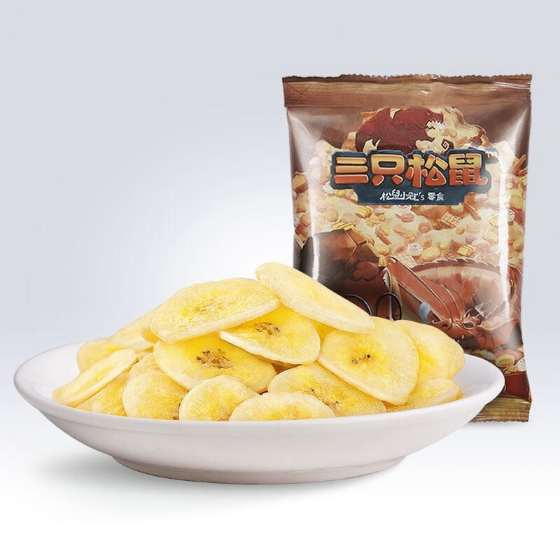 [Three Squirrels Sunny Crisp 70g Banana Chips] Leisure Snacks Candied Banana Dried Fruit