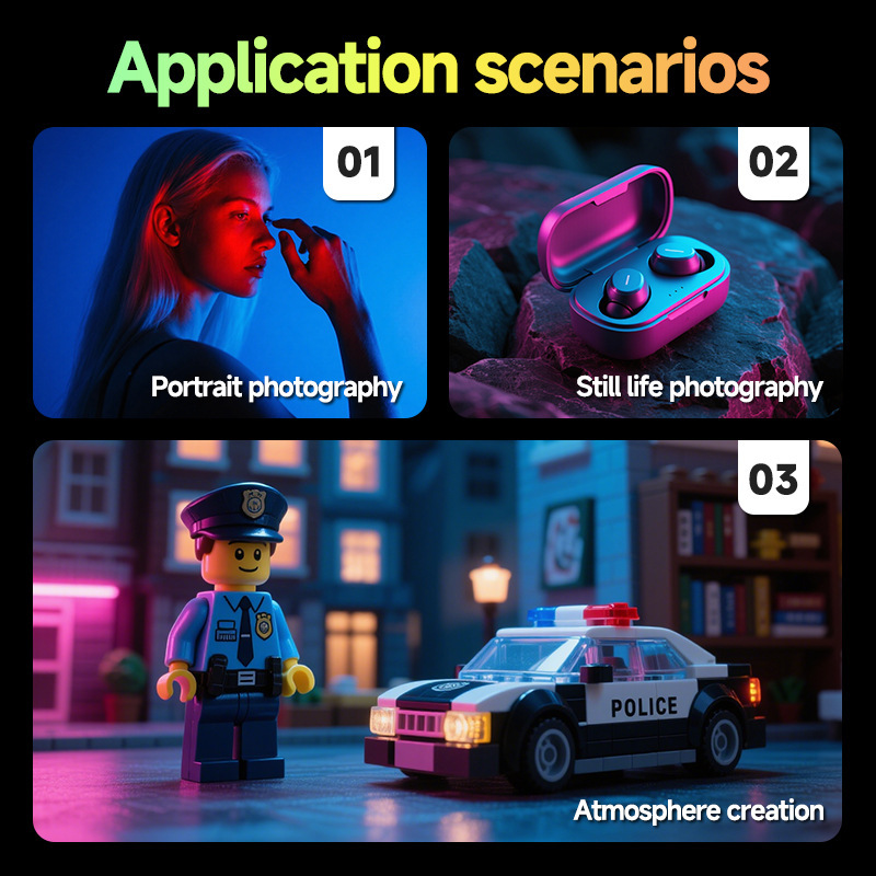 Rgb Mobile Phone Fill Light Portable Mini Pocket Light Outdoor Photo Video Led Tofu Light Live Broadcast Beauty Light