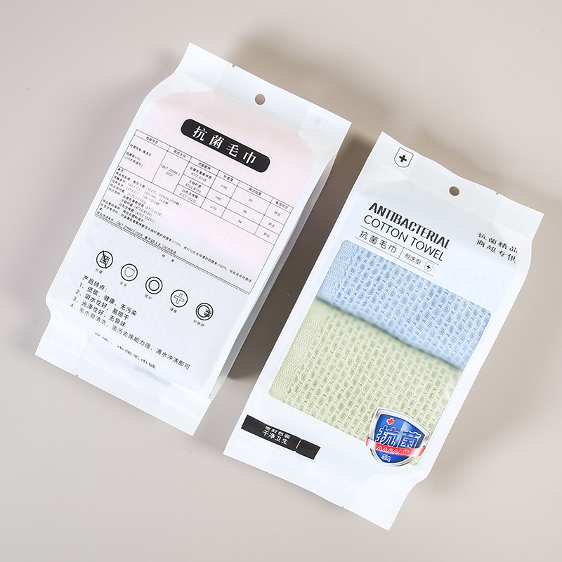 Pure Cotton Type a Waffle Towel 5A Antibacterial Cotton Honeycomb Face Towel Double Pack Cross-Border Wholesale Quick Drying