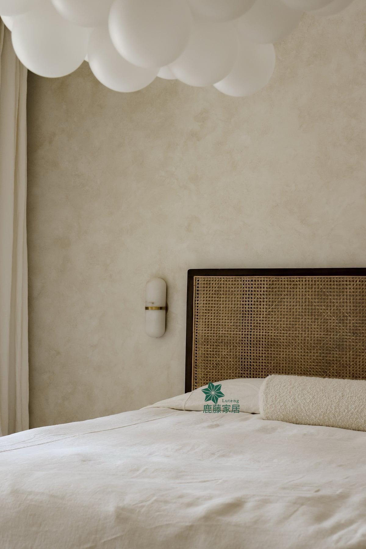 ✅ Ins Rattan Headboard Bed Backrest B&B Scandinavian Simple Bedside Backrest