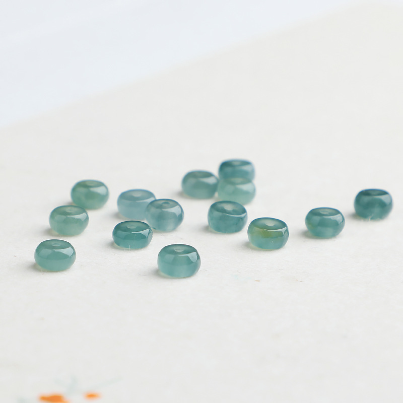 Natural A Goods Jade Guatemala High Goods Jade Bracelet Accessories Abacus Beads Old Beads Ice Old Blue Water