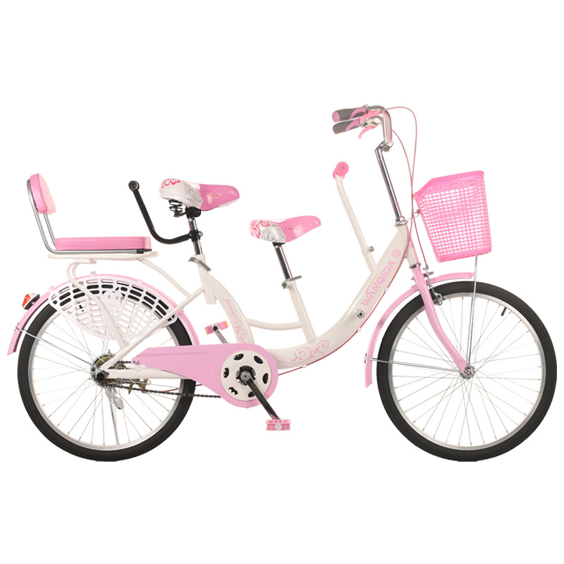 Wanchida 22-inch Parent-Child Car Mother-Child Car Double Two-Seat Bicycle with Children Women's Bicycle Women's Style