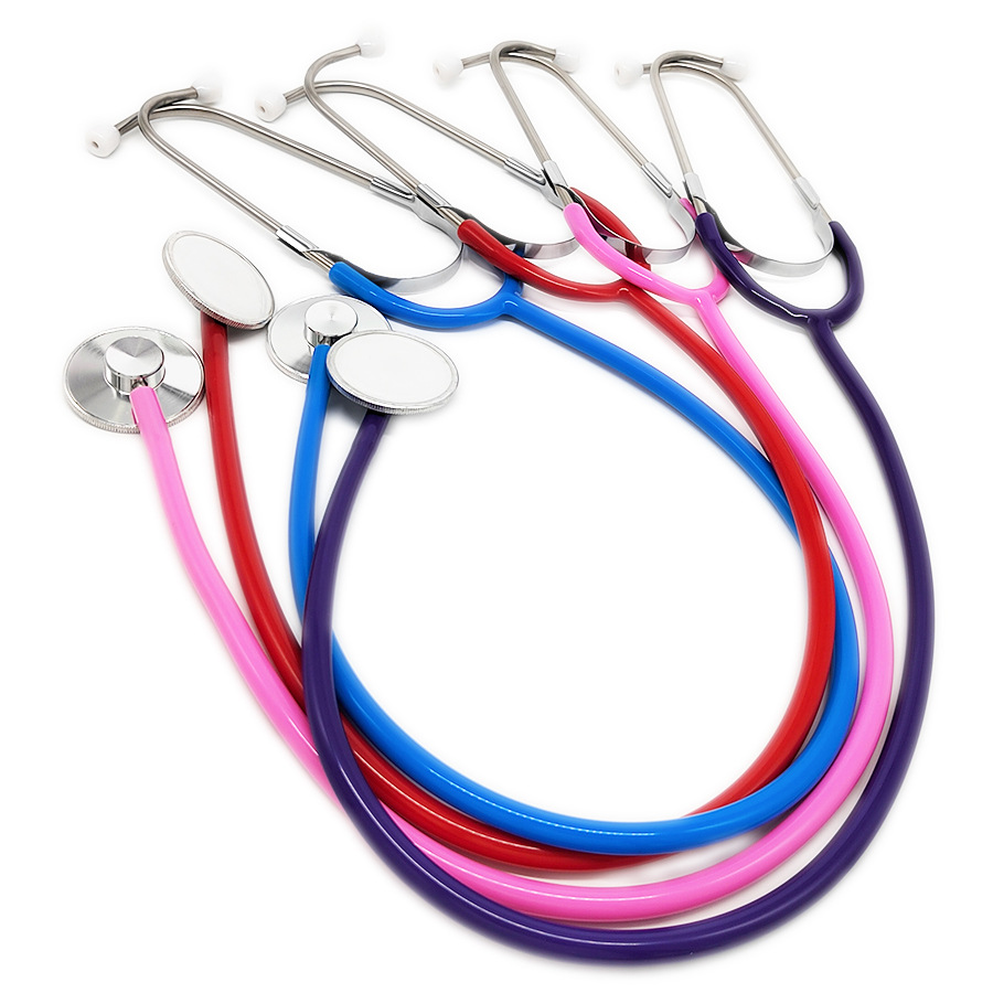 Factory pin aluminum toy stethoscope multi-color optional play doctor receiver cross-border stethoscope