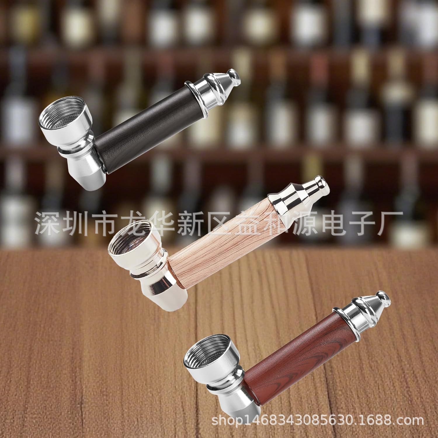 Nine-Piece Zinc Alloy Detachable Combination Set Pipe with Wood Grain Appearance, Separate Pipe, Hot-Selling for Export
