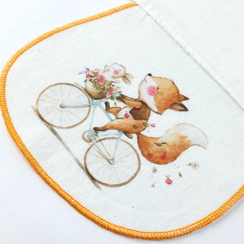 Colorful Cotton Sweat-Absorbent Towel for Babies and Children, Breathable Sweat Towel, Cartoon Sling, Gauze Pad, Direct Sales from the Source Manufacturer