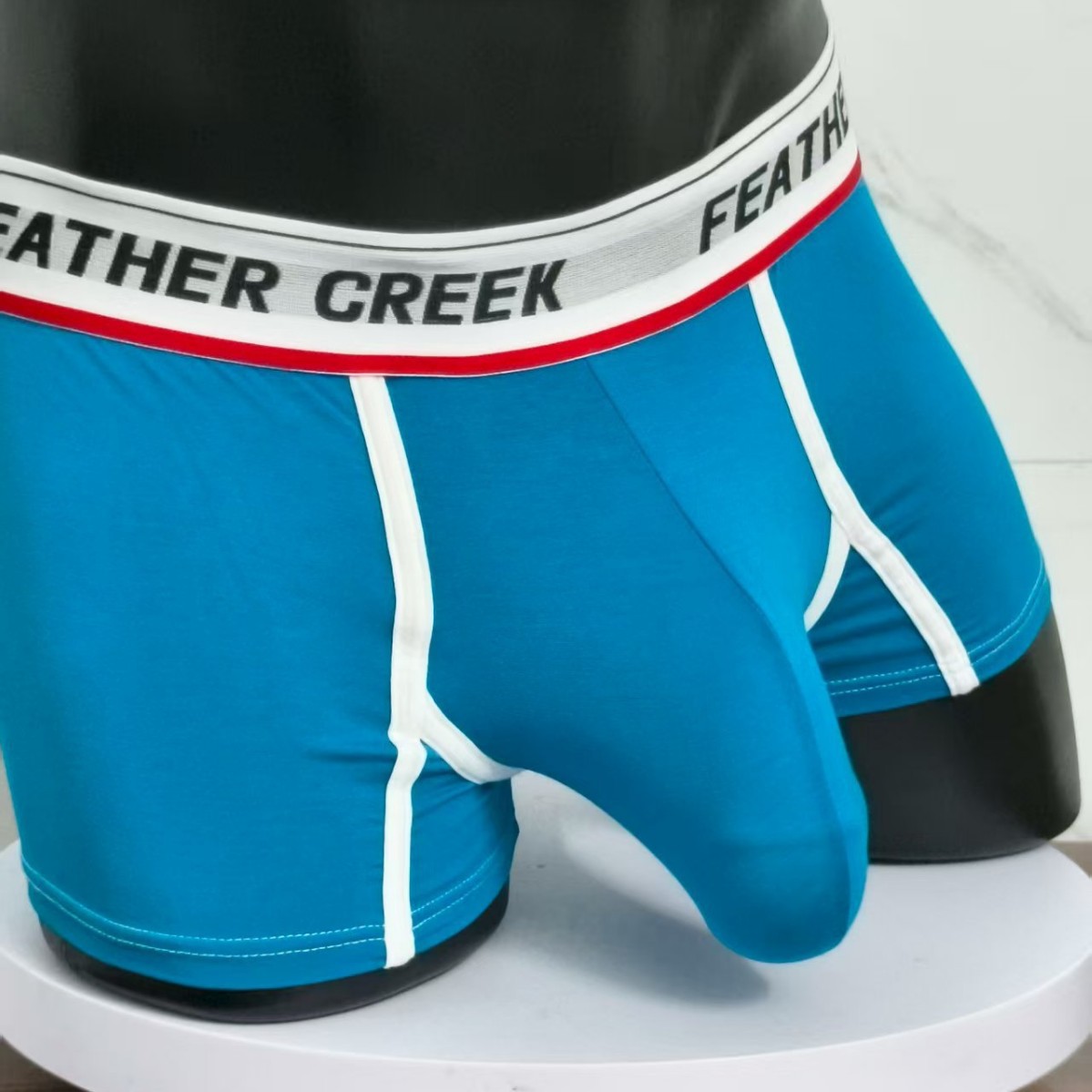 Men's U-Shaped Boxer Briefs with Separate Pouch, Solid Color Boxer Shorts, Sexy and Enhancing