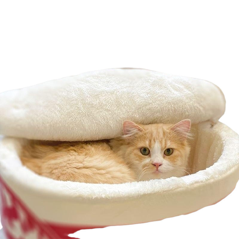 Internet Celebrity Instant Noodle Cat Nest Blue Cat Autumn and Winter Dog Nest Four-Season Warm Enclosed Cat Sleeping Pet Nest