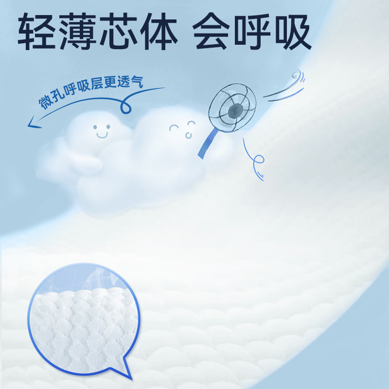 Bubandi Zhenxin Thin Diapers Flagship Store Lasher Pants Baby Ultra-thin Breathable Newborn Diapers for Boys and Girls