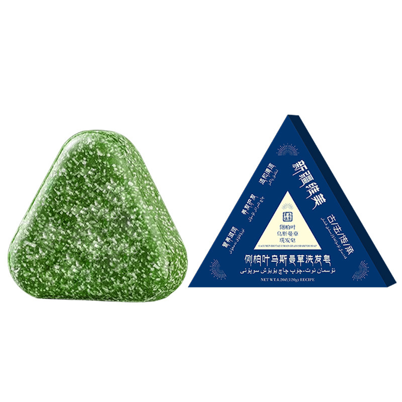 Usman Herbal Hair Soap Platycladus Orientalis Leaf Polygonum Multiflorum Herbal Cleansing Soap Deep Cleansing Handmade Essential Oil Soap