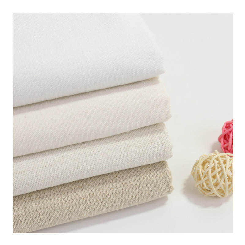 Cotton and Linen Fabric, Pure Color Linen, White Raw Cloth, Vertical Cutting, Handmade DIY Fabric, White Embryo Cloth, Plain Canvas Background Cloth