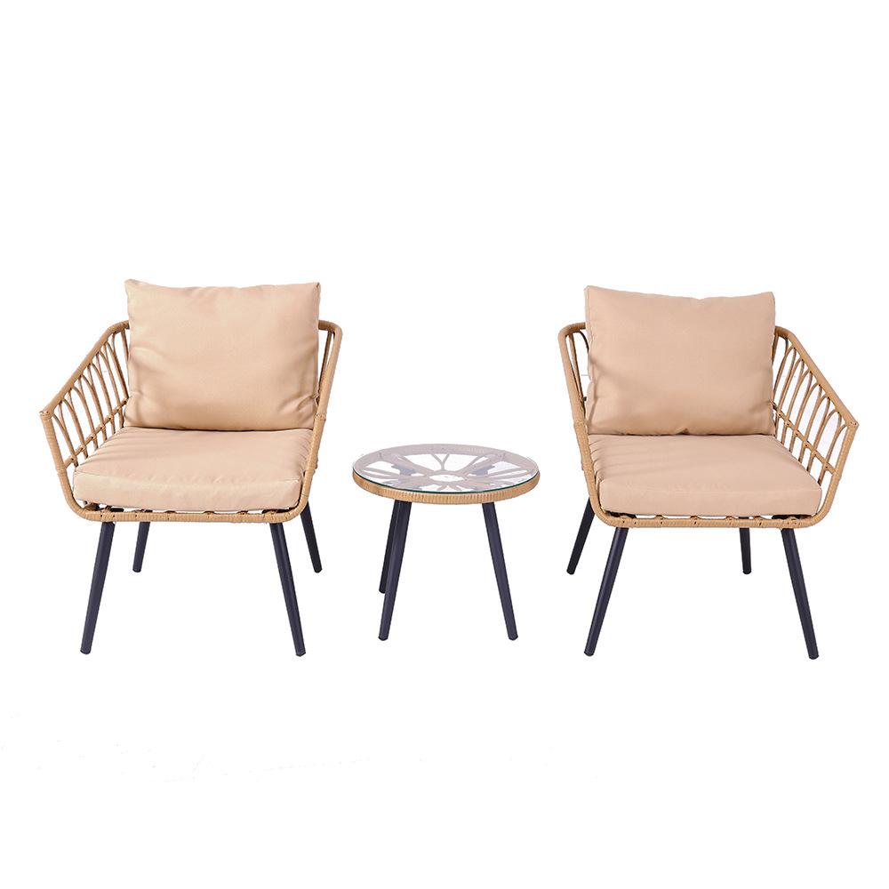 Outdoor Rattan Tables and Chairs, Courtyard Pe Rattan Furniture, Rattan Art Sofas, Wrought Iron Tables and Chairs, Garden Wholesale Outdoor Leisure