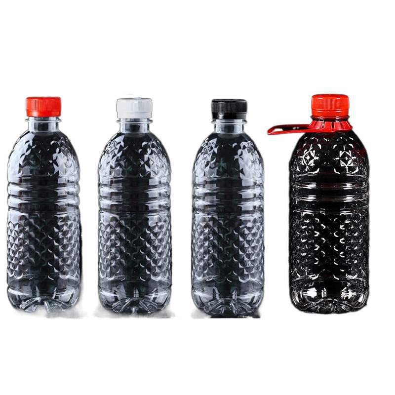 Transparent Plastic Bottle 500ml Disposable Bottle Wine Bottle Small Pet Empty Bottle Mineral Water Bottle Wholesale with Lid