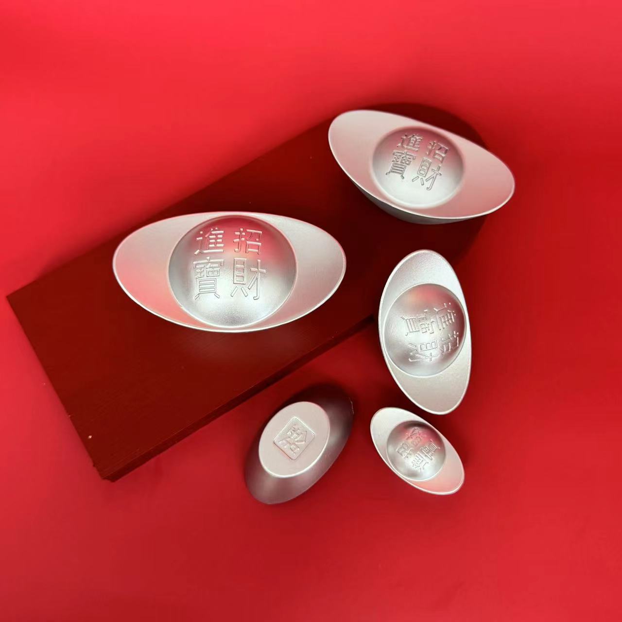 Copper Ingot Solid Silver Ingot Imitation Copper Ornament Alloy Ingot Pressure Cylinder Living Room Decoration Opening Housewarming Gift