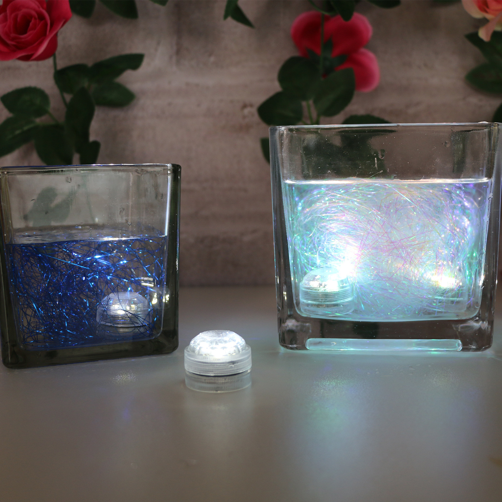 3-Light Diamond Remote-Controlled Diving Light White Light Warm White Light Waterproof Candle Light Model Hand-Made Micro-Landscape Decorative Light