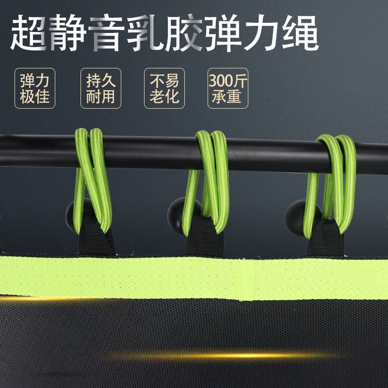 Indoor Fitness Adult Home Fitness Trampoline Children's Trampoline with Handrails 44inch Hexagonal Trampoline Elastic Rope Trampoline