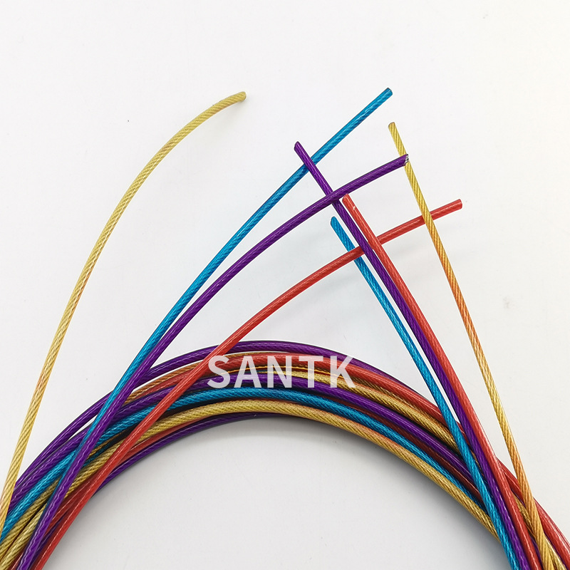 Rubber-Coated Steel Wire Rope Red Blue Purple Golden Yellow Rubber-Coated Pvc Nylon Rope Complete Specifications Factory Direct Sales