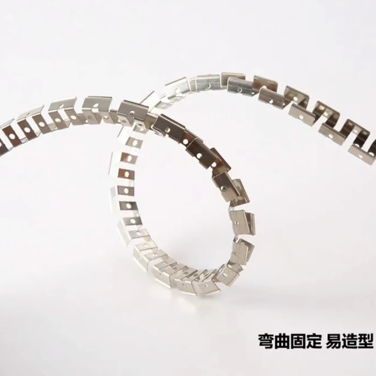 Rectangular Stainless Steel Bendable Silicone Lamp with Card Slot Fixed Frame Dragon Skeleton Soft Buckle Neon Light Strip