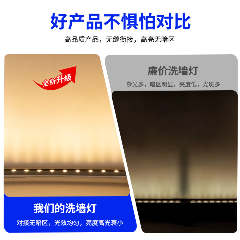 Led Wall Washer Outdoor Waterproof Colorful Super Bright Building Engineering Spotlight House Exterior Wall 24V Contour Light Line Light