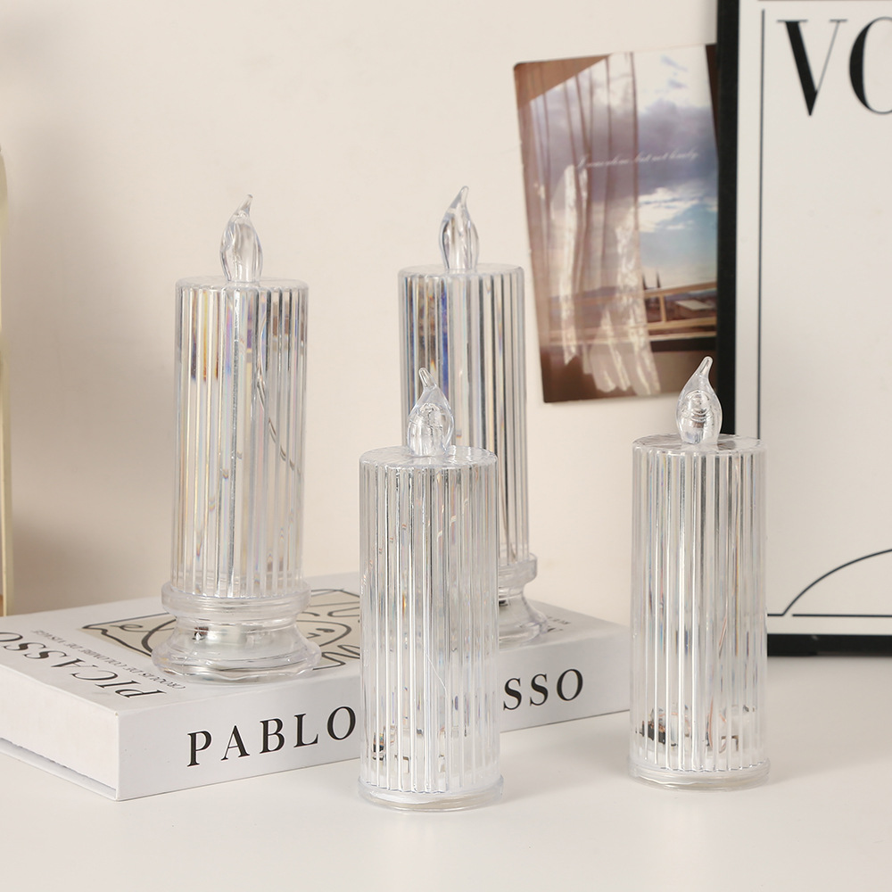 Ins Style Simulated Refraction Halo Candle Light Led Electronic Candle Romantic Bedroom Atmosphere Light Birthday Gift