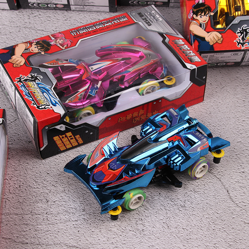 Cross-border electric toy car window box electroplating four-wheel drive plastic toy car model stall hot sale wholesale