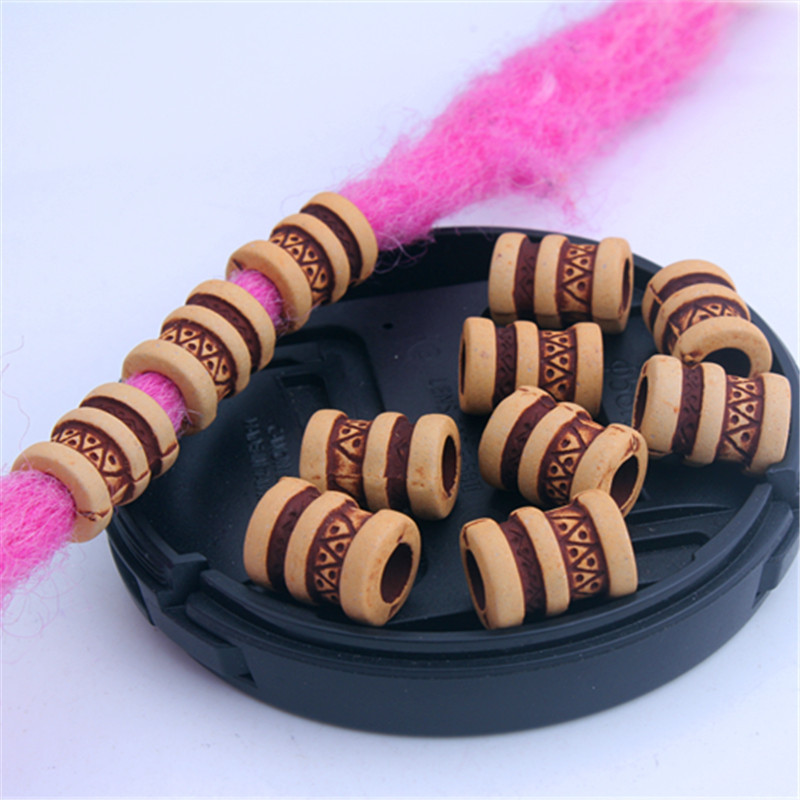 Wig Dirty Braid Jewelry Beaded Girls' Braid Hair Headwear Hair Accessories DIY Accessories Plastic Big Hole Beads