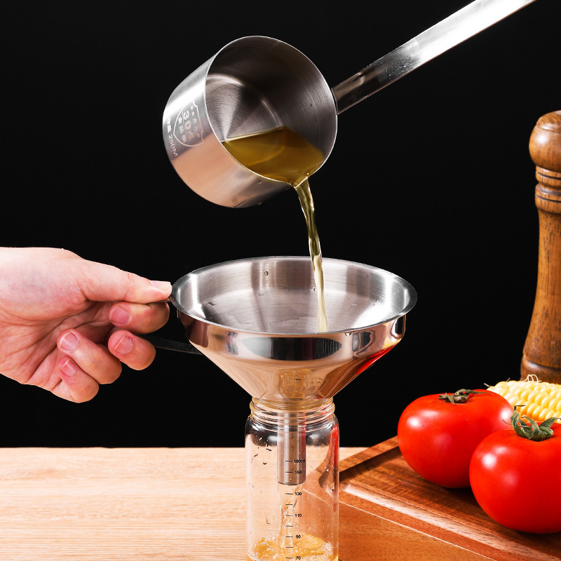 304 Stainless Steel Wine Tipping Thickening Thickening Thick Tipping Wine Beaker Pour Vinegar Wine Tipping Household Long Handle Hook Wine Spoon Wine Tipping