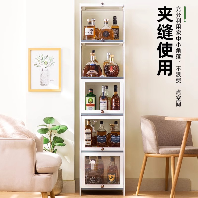 Living Room Wine Cabinet Wall Storage Cabinet Display Advanced Sense Integrated Cabinet Wine Display Cabinet Small Display Cabinet Home Wall