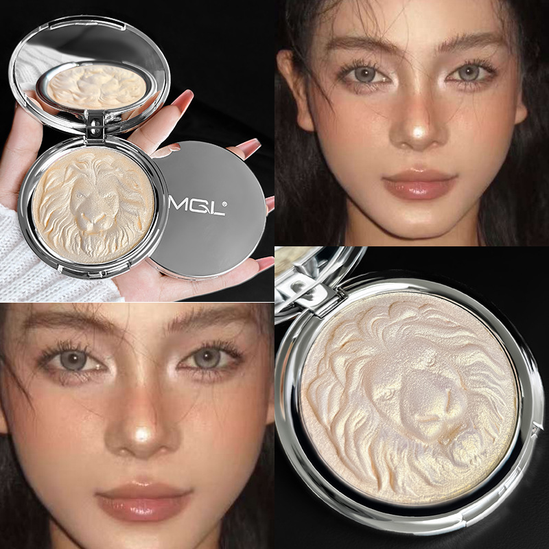 Mgl Lion Head Series Highlighting Powder Mashed Potato Sparkling Face Three-Dimensional Brightening Pearlescent Ginger Color Fine Sparkling Student