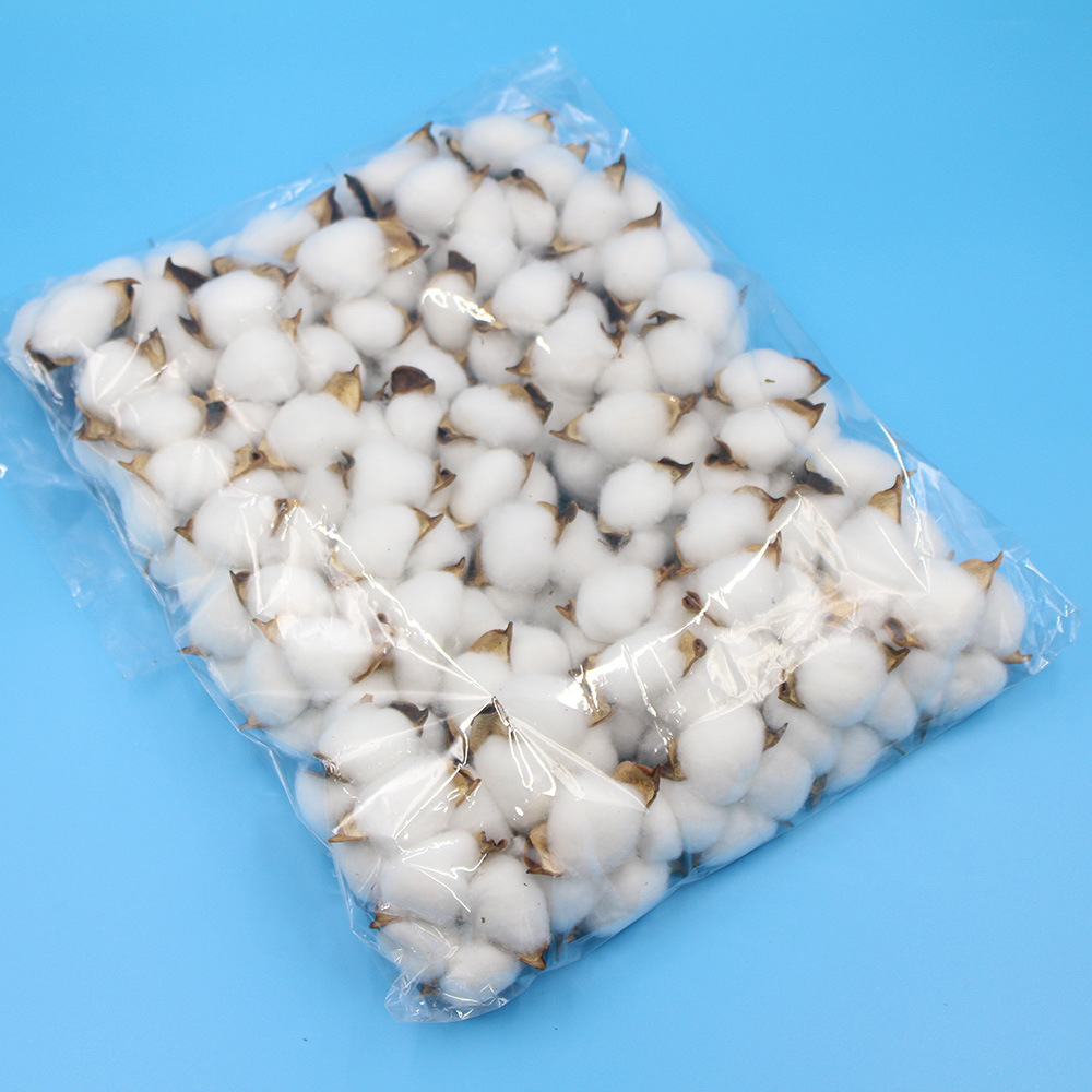 Cotton Dried Flowers, Simulated Cotton, Natural Kapok, Christmas Wreath Decoration Supplies, White-Headed Immortal Flowers