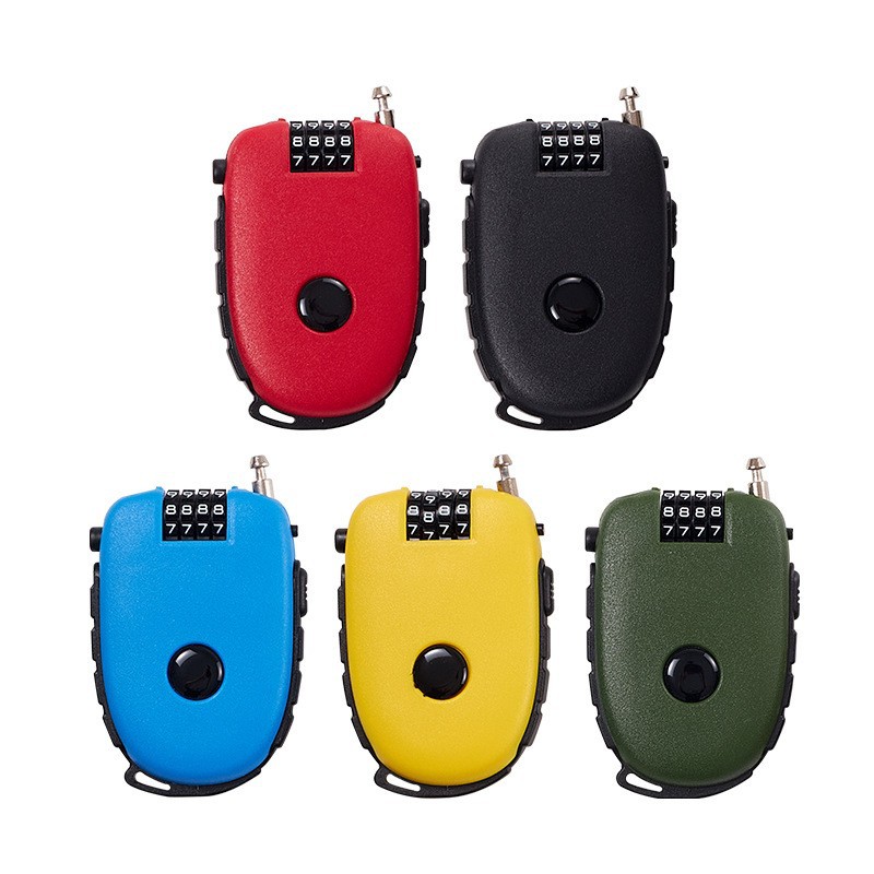 Portable Steel Wire Lock Cattle Stretchable Steel Wire Helmet Lock Baby Car Lock Portable Steel Wire Lock Extension Lock