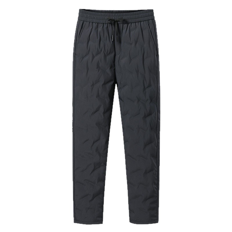 Three-Proof National Standard White Duck down Pants for Men in Autumn and Winter New Style Extreme Cold Elastic Waist Warm Middle-Aged Dad Warm Pants