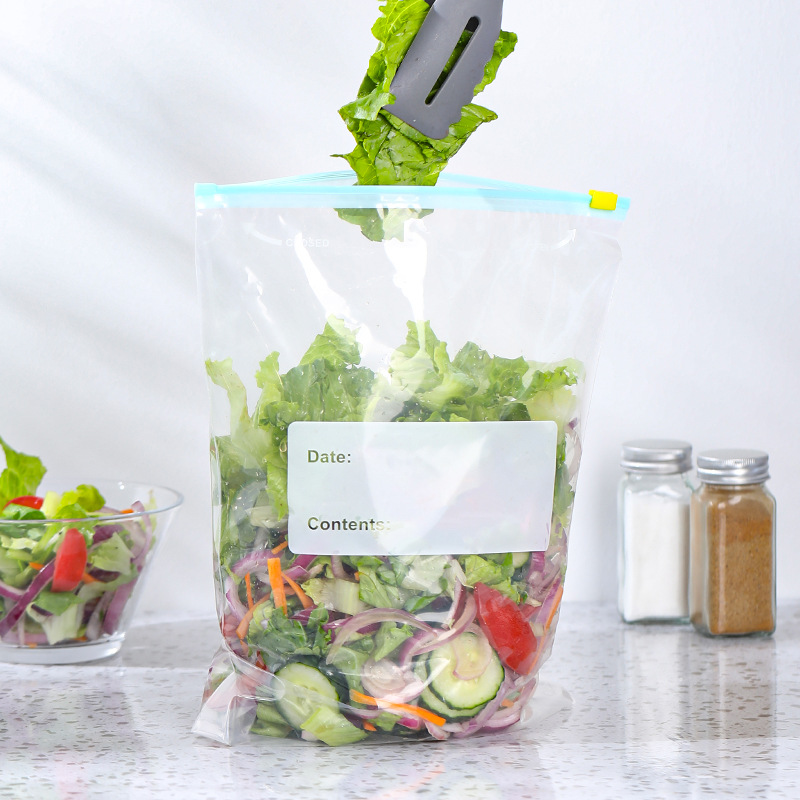 European Cross-Border Food Packaging Bag Refrigerator Food Preservation Bag Sealed Food Grade Food Thickened Zipper Slide