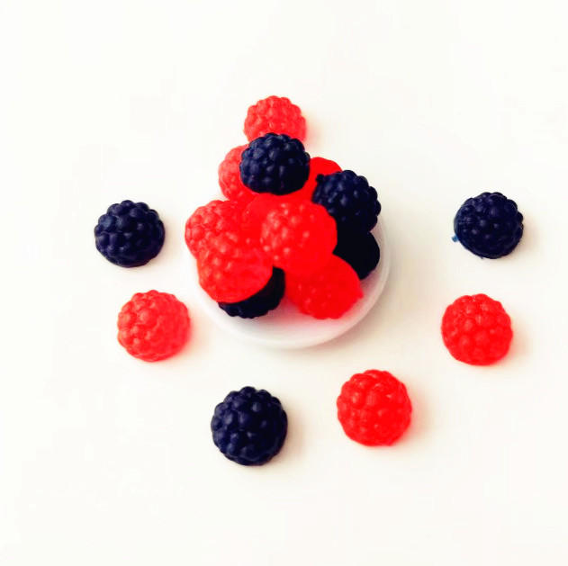 Factory Direct Sales Simulated Mulberry Mulberry Fruit Raspberry Small Mulberry Pvc Clay Cream Glue Jam DIY Accessories