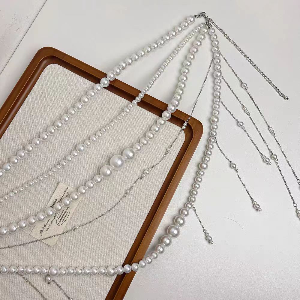 Super Fairy Multi-layer Pearl Beaded Waist Chain Women's European and American Style Distinctive Exquisite Tassel Waist Sweet Cool Fashion All-match Accessories